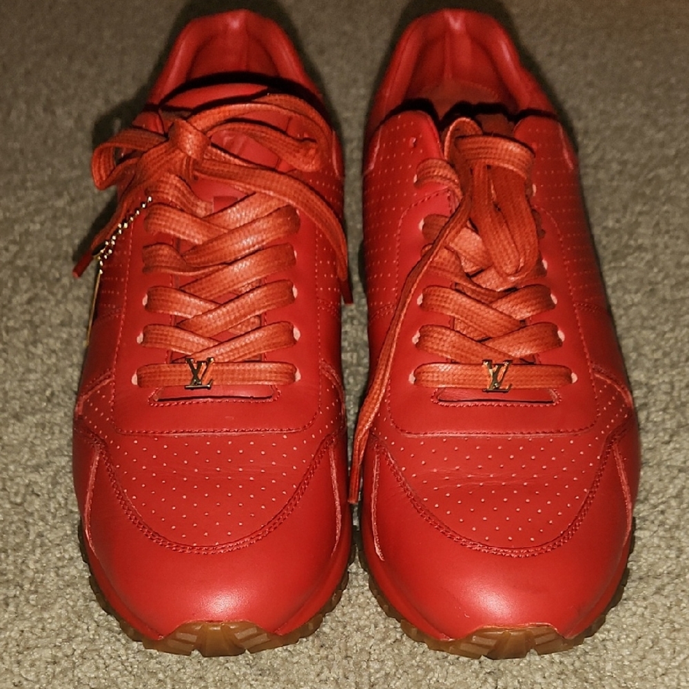Used Supreme X Louis Vuitton Red Leather Gum Shoes